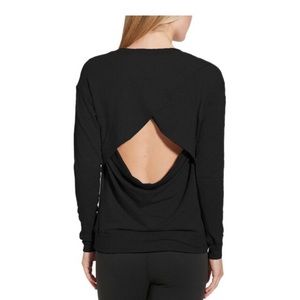 Beyond yoga open back sweatshirt